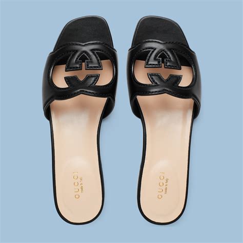 gucci women's slide with interlocking g|gucci women's slides clearance sale.